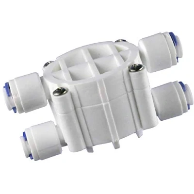 Image of TF 4 Way 1/4 Port Auto Shut Off Valve for RO Water Filter System, Ensures Efficiency of Filtration Process