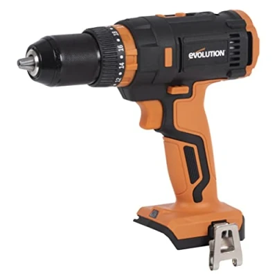 Image of Evolution Power Tools R13CMB Li 18V Cordless Combi Drill with 3 Modes (Drill, Drive, Impact) Variable Speed, Belt Clip, LED Worklight Lithium Ion Battery &amp; Charger Not Included