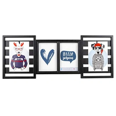 Image of walther Design Picture Frame Black 2X 10x15 and 13x18 cm Plastic Gallery Mr.Gorgeous FO400M