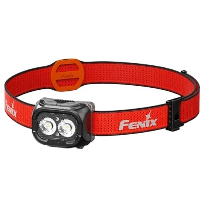 Image of FENIX HL18R T V2.0 Black Rechargeable Trail Running/Outdoor Headlamp 800 Lumens 125m 160 Hrs Max Dual Primary Beams Cool and Warm White 5lm Red Beam Sport Click Adjust Headband IP66
