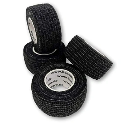 Image of LisaCare Finger Dirt Grease and Repellent Elastic Waterproof Plaster Selection of Colours 4 Rolls 2.5 cm x 4.5 m