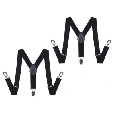 Image of NestNook Kids Braces Y Shape Children Suspenders for Boys Girls (Black 2pcs)