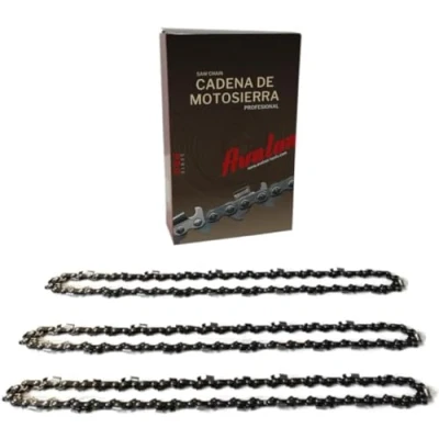 Image of Avalon Procut Pack of 3 Chainsaw Chain 3/8 Nomal Profile 058&quot; 1.5mm Square Tooth (68 Links) Compatible with Einhell, Black &amp; Decker, Oregon