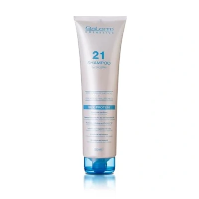 Image of Salerm Moisturizing Shampoo 21 Silk Protein 300 ml for Dry and Damaged Hair with Proteins Nourishes, Repairs Revitalizes Thermal Protection