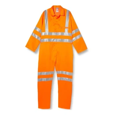 Image of Hi Vis Poly cotton Coverall RIS (Orange) 3 XL