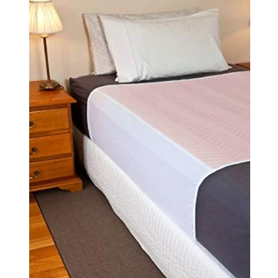 Image of Washable Incontinence Pad Bed Protector Sheet (Single with Tucks, 90 x cms)