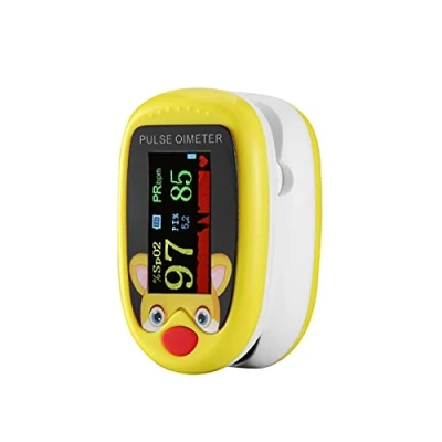 Image of XJZHANG Pediatric SpO2 Blood Oxygen Saturation Monitor, Fingertip Pulse Oximeter and Children Digital Finger Tester, Portable
