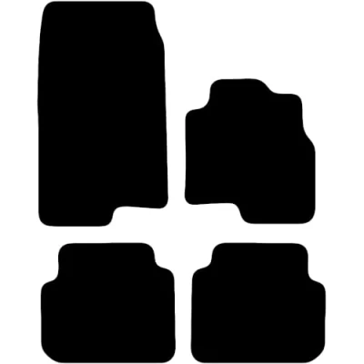 Image of Carsio Carpet Car Mats For Smart forfour 2004 2006 Tailored Fit Floor Mat Set Complete Accessory Black Custom Fitted All Weather, Anti Slip Backing &amp; Trim