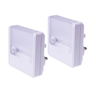 Image of ANSMANN Motion Detector &amp; Twilight Sensor Night Light Plug, Pack 2