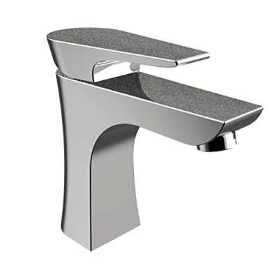 Image of Bristan MHOU 1HBF GG Metallix Hourglass 1 Hole Bath Filler Graphite Glisten, Chrome/Graphite