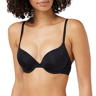 Image of DORINA Women&#039;s Michelle Push Up Bra Plain Everyday Bra, Black 32C (Manufacturer Size:32)