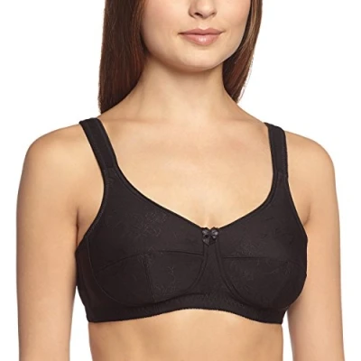 Image of Sassa Ladies Soft Bra Jaqcuard, Plain, Gr. 115C, Black (Black 00500)