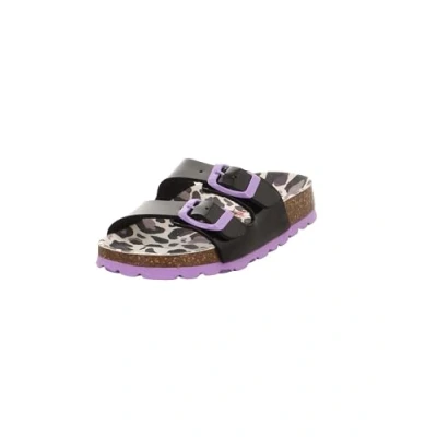 Image of Superfit Girl&#039;s FUSSBETTPANTOFFEL Hausschuhe, SCHWARZ/LILA 0040