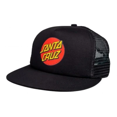 Image of Santa Cruz Classic Dot Trucker Mesh Cap Black