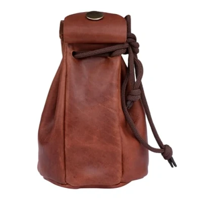 Image of STILORD &#039;Niklas&#039; Vintage Leather Pouch Purse Coin Bag Men Women Key Genuine Leather, Colour:Cognac Brown