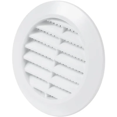 Image of Vent Systems 60 mm / 2.36&quot; Inch White Door Air Register Ventilation Grille Indoor Grates Bathroom, Cabinet, Garage Through The Cover