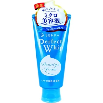 Image of Senka Perfect Whip 120g, Moisturizing Facial Cleansing Foam, Enriched with Silk and Hyaluronic Acid, Made in Japan