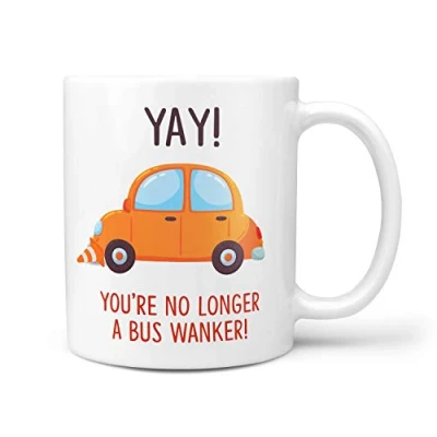 Image of TeHe Gifts Funny Passed Driving Test Novelty 10oz Ceramic Mug