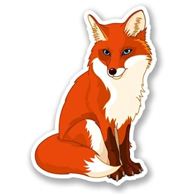 Image of 2 x 10cm/100mm Fox Vinyl SELF Adhesive Sticker Decal Laptop Travel Luggage Car Bike Sign Fun #5677