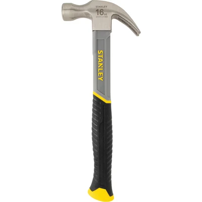 Image of STANLEY STHT0 51309 16oz Fiberglass Curved Claw Hammer, 450g