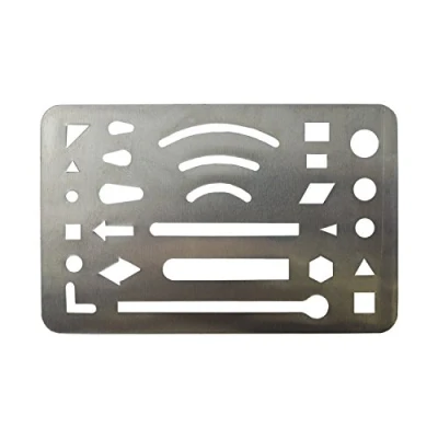 Image of HAND Metal Credit Card Size General Purpose Drawing Shapes Template Stencil