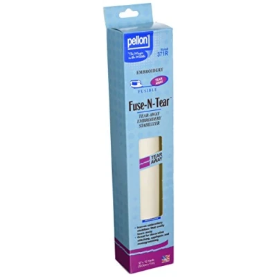 Image of Pellon Fuse N Tear Away Embroidery Stabilizer, 12 x 12yd, Beige