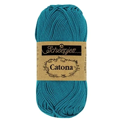 Image of Scheepjes Catona 400 Petrol Blue Yarn 1x50g