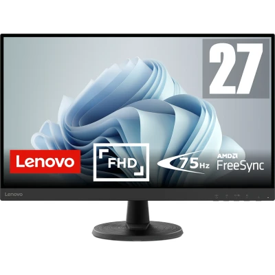 Image of Lenovo D27 40 27 Inch PC Monitor FHD, 1080p, 75Hz, IPS, 4ms, VGA and HDMI