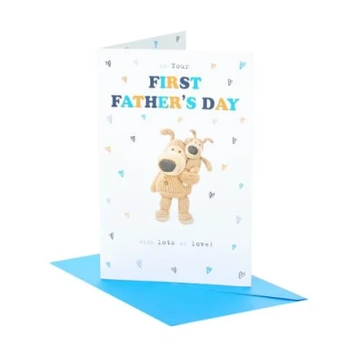 Image of Boofle First Fathers Day Card for Him Cute Design