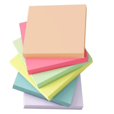 Image of 6 Pads/Pack,50 Sheets/Pad,Super Sticky Notes, 3 in. x in., Bright Colors Self Stick Pads, Easy to Post for Home, Office, Notebook