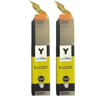 Image of Go Inks 2 Yellow Ink Cartridges to replace Brother LC223Y Compatible/non OEM for DCP and MFC Printers