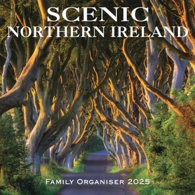 Image of 2025 Northern Ireland Calendar: Scenic Family Organiser Square Wall Calendar Month to View 12 Months