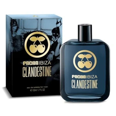 Image of Pacha Ibiza Perfumes Clandestine Him, Eau de Toilette for Men Long Lasting Sexy, Masculine and Elegant Fragance Woody Spicy Notes Ideal Day Wear 50 ml