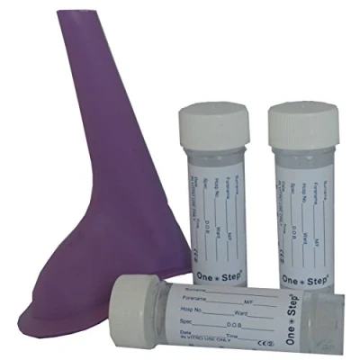 Image of One Step: 50 x Urine Sample Bottles Specimen Pot Graduated Container with Lid &amp; Label 30ml + Re usable Female Urinal
