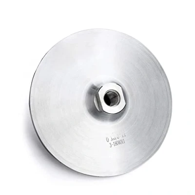 Image of 6 Inch Aluminum Backer Pad Hook and Loop Backing Holder M14 Polish Wheel