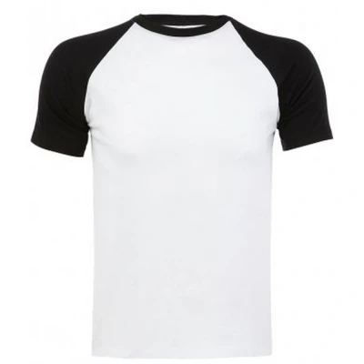 Image of SOLS Mens Funky Contrast Short Sleeve T Shirt (White/Black) Cotton Size X Large