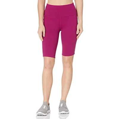 Image of Skechers Women&#039;s Go Walk Flex High Waisted 10&quot; Bike With Pockets Shorts, Pink, XS UK