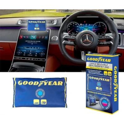 Image of Avron Goodyear 1KG Whole Car Dehumidifier Bag Extra Large Colour Indicator House Home Room Van Caravan Reusable Recharge Suitable for All Sized Cars