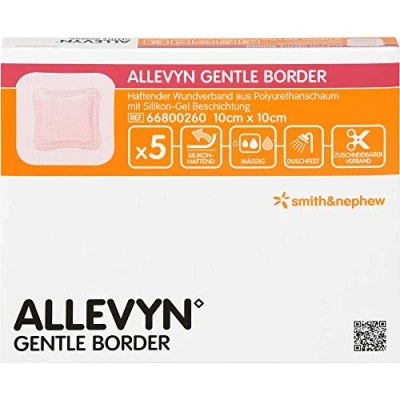 Image of ALLEVYN Gentle Border 10 x cm haftender Wundverband, 5 pcs. Plaster