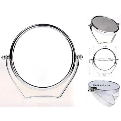 Image of HIMRY KXD3102 10x Cosmetic Mirror 6 Inch 360 Rotation 2 Mirrors Normal and Magnification 13 cm Diameter Chrome Plated