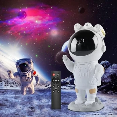 Image of SZPACMATE Astronaut Galaxy Star Projector Starry Night Light, with Nebula, Timer and Remote Control, Bedroom Ceiling Projector, Gifts for Children Adults