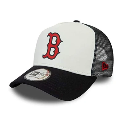 Image of New Era Boston Red Sox Mlb Cap Trucker Kappe Verstellbar Baseball Snapback Weiss One Size