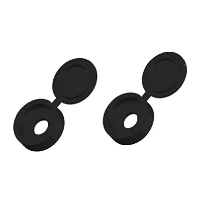 Image of Home Smart 100 x Snap On Black Plastic Screw Caps / Cups &amp; Cover Covers For No.6 8 Screws
