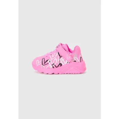 Image of Skechers UNO LITE Trainers Hot pink synthetic/multicoloured for kids, Size: 4K, synthetic/multi/coloured shoes