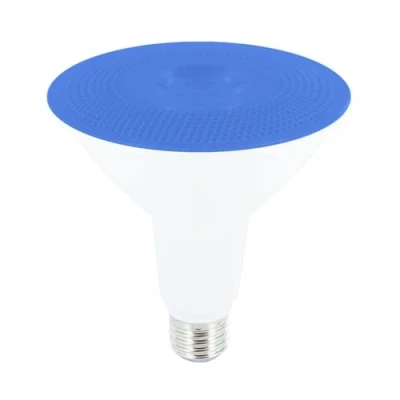 Image of Integral PAR38 Blue LED Bulb 15w E27 Spotlight for Coloured Outdoor Garden Lighting Spike IP65 Rated, 15 W