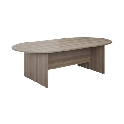 Image of Jemini D End Meeting Table 1800x1000x730mm Grey Oak KF822653