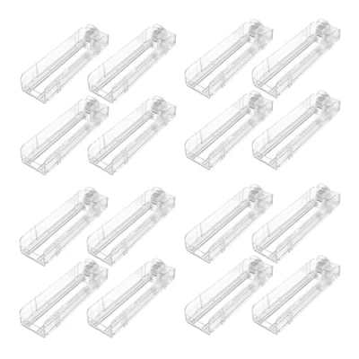 Image of VLRBFDOI Clear,16 Pcs Cigarettes Display Rack, Stand Shop Auto Push Pushers Cigar Automatic Candy Retail Holder Rack Labels Cigarette Desktop
