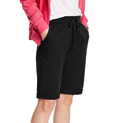 Image of Hanes Womens O4681 Athletic Shorts, Black, L UK