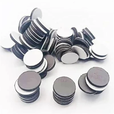 Image of 50Pcs Round Magnet sheets, Flexible Sticky Magnets, 12x2mm Sticker rubber magnets with Adhesive Backing for Whiteboard, Refrigerator, Science, Craft, DIY