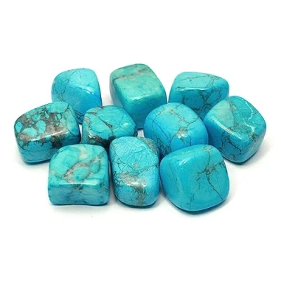 Image of CrystalAge Turquoise Howlite Tumble Stone (20 25mm) Single